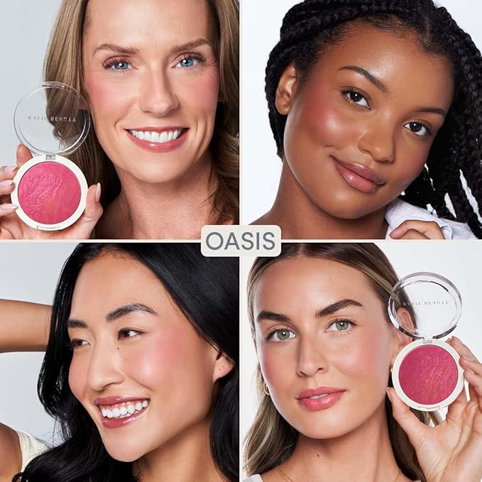 Ravie Beauty Endless Diffusion™ Baked Blush - Long-Lasting, Buildable, Smooth & Natural Finish (Oasis, 0.25oz)