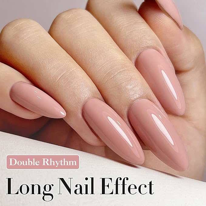 Double Rhythm 15ML Gel Nail Polish Pure Sheer Same Color Same Bottle Soak Off Gel Polish Art Manicure Salon DIY at Home for Women (Pink-A1116)
