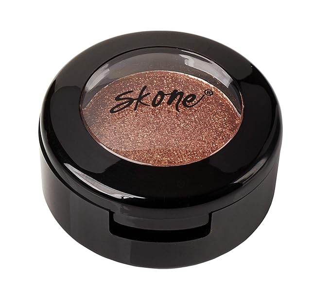 Skone Cosmetics Gems Eye Shadow, Highly Pigmented, Longwear Eye Makeup, Single Eyeshadow with Pro Shimmery Finish - Ultra-Blendable, Slightly Shimmer Shades - Brown Eyeshadow - Chocolate