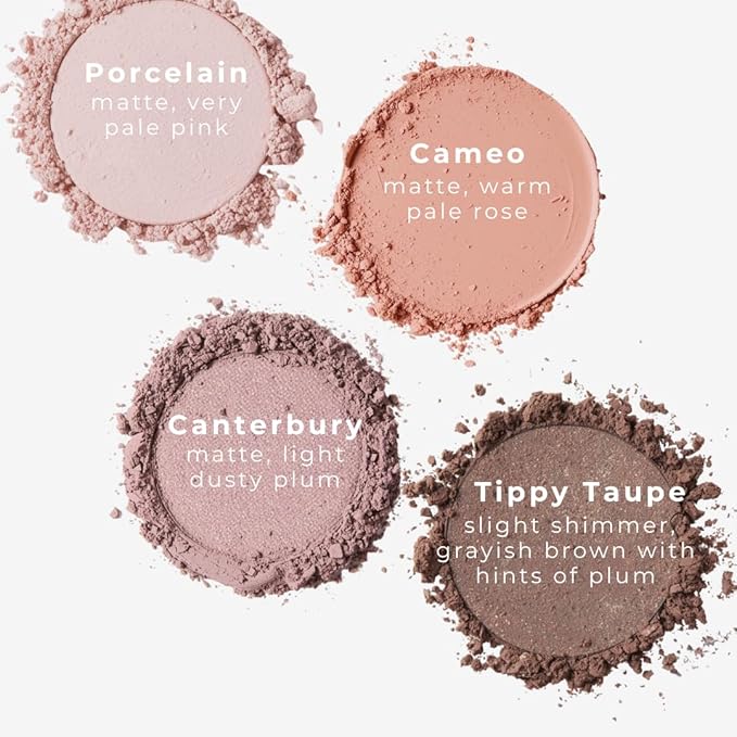 Honeybee Gardens Skinny Dip Eye Shadow Palette, Clean and Bold, 4 Highly Pigmented Colors With Long Lasting Luxe Finish, Vegan, Cruelty-Free, Gluten-Free, and Paraben-Free, Net Wt 1.3g Each