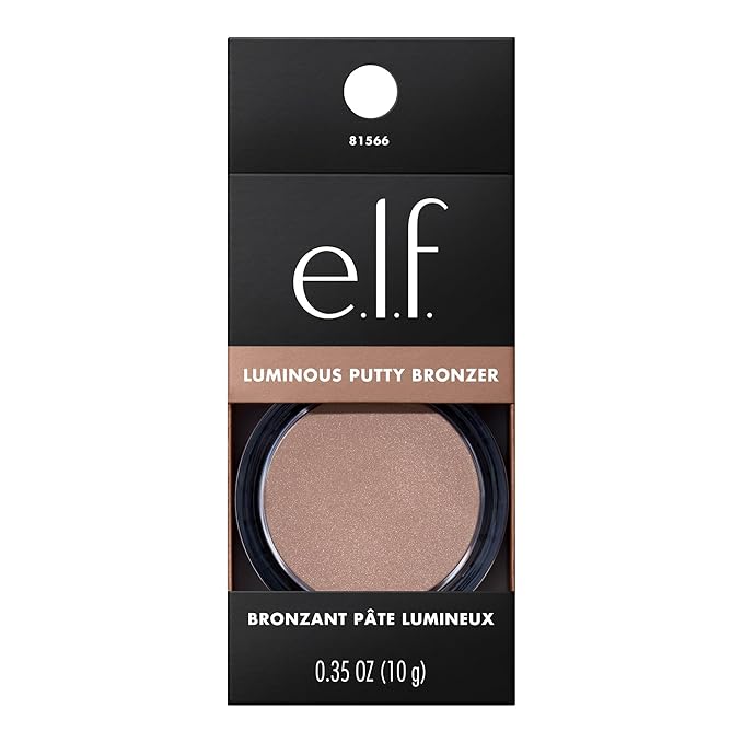 e.l.f. Luminous Putty Bronzer, Lightweight Putty-to-Powder Bronzer For A Radiant, Glowing Finish, Highly Pigmented, Vegan & Cruelty-Free, Vacay Mood
