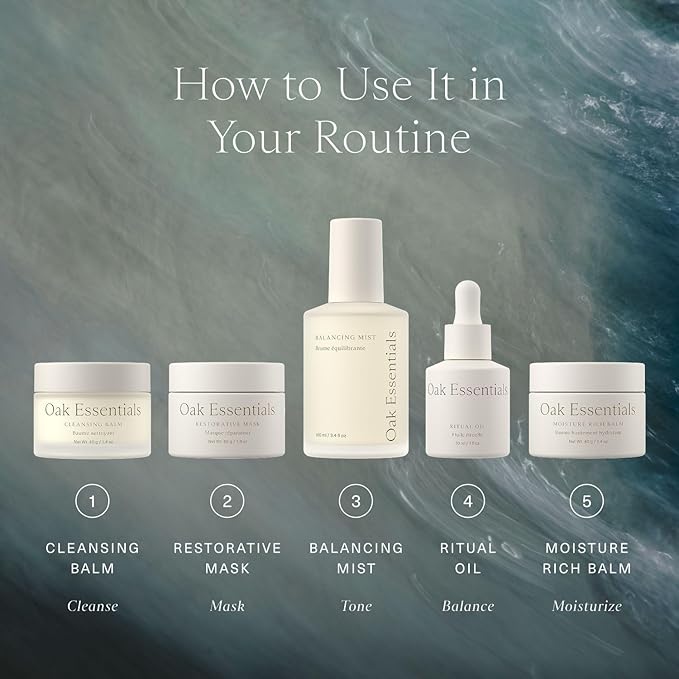 Oak Essentials Balancing Mist | Antioxidant-Rich Rose Water & Aloe Toning Face Mist That Helps Hydrate, Calm, and Refresh, 3.4 Fl Oz