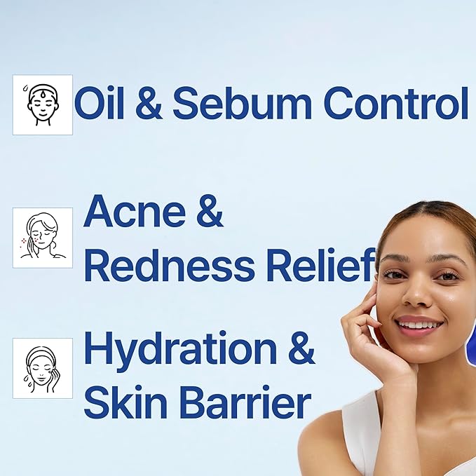 ISOI ACNI Dr. 1st Control Toner, Plant-Based Soothing Acne Toner for Face, for Oily & Sensitive Skin, Total Sebum Care & Refreshing Hydration with Cooling Effect, Korean Skin Care (4.39 fl.oz/130ml)