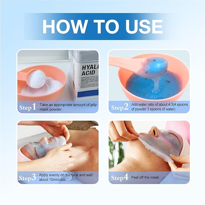 Jelly Mask for Facials Professional, Hydrating & Moisturizing Peel-Off Natural Gel Face Mask SkinCare, Professional Spa Use Jelly Face Masks, Deep Hydration & Glow 23 Fl Oz (6 Pack)