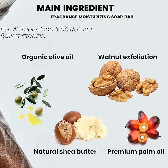 YESUN Fragrance Bar Soap, Big Brick of Bath Soap,Made with Organic Oils, 3-pack,1.3lb,Natural Soap Bar,Moisturizing clean, Floral Scent,Walnut Powder Exfoliates ROOMPLUS (Jasmine)