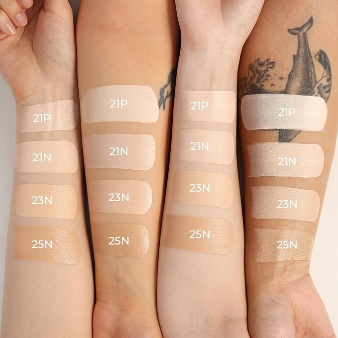 Natural Cover Glow Cushion Foundation | Satin Radiant Finish | Korean Foundation Makeup | Long-Lasting Natural Coverage | for All Skin Types 0.42 oz. (23N Natural Beige)