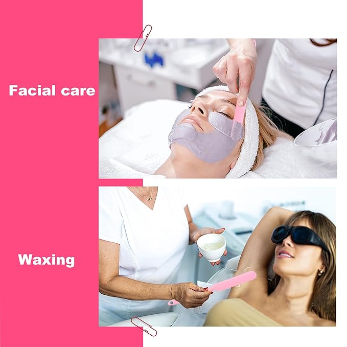 Beauty Spatula, 5 Pcs Small Spatula Mini Spatula for Cosmetics Lotion Makeup Spatula, Every Drop Tiny Spatula for Makeup and Kitchen Jar, Wax Waxing Body Hair Removal spatula