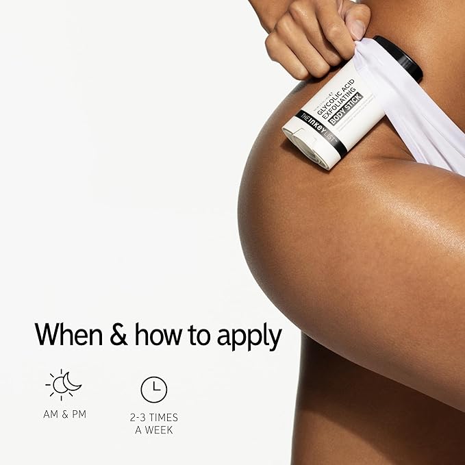 The INKEY List Glycolic Acid Exfoliating Body Stick 45g, Multiple Concerns, One Targeted Solution, Delivers Deep, Effective Exfoliation, Fragrance Free, Suitable For All Skin Types