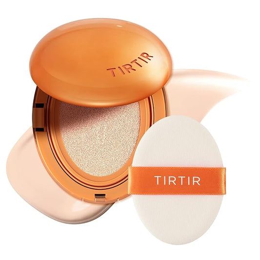 [*Mini Size*] TIRTIR Mask Fit Ai Filter Cushion Foundation | AI-Like Semi-Matte Finish - Up to 72-Hour Medium to Full Coverage Korean BB Cushion Make up Beauty, #15C Fair Porcelain, 0.15 Fl Oz