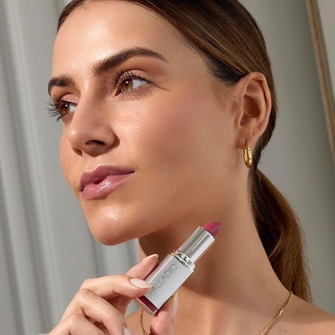 Palladio Herbal Lipstick, Precious, Rich Pigmented and Creamy, Infused with Aloe Vera, Chamomile & Ginseng, Prevents Lips from Drying, Combats Fine Lines, Long Lasting Lipstick