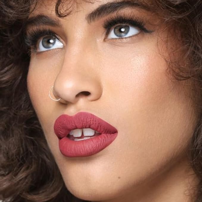 The Lip Bar - Nonstop Liquid Matte Lipstick, Unimpressed (Chocolate Red-Brown) - High Pigment - One Swipe - Long Lasting - Jojoba Oil, Vitamin E - Vegan & Cruelty Free - Makeup & Cosmetics - .24 fl oz