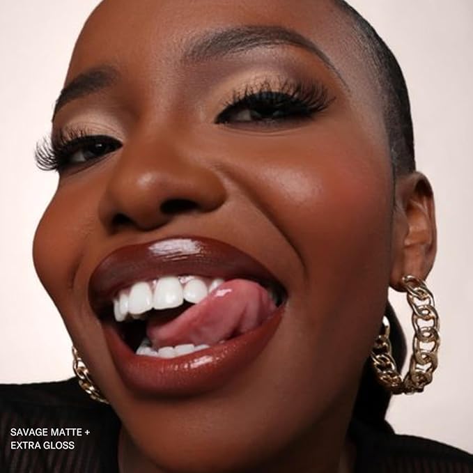 The Lip Bar - Nonstop Liquid Matte Lipstick, Savage (Chocolate Red-Brown) - High Pigment - One Swipe - Long Lasting - Jojoba Oil & Vitamin E - Vegan & Cruelty Free - Makeup & Cosmetics - .24 fl oz