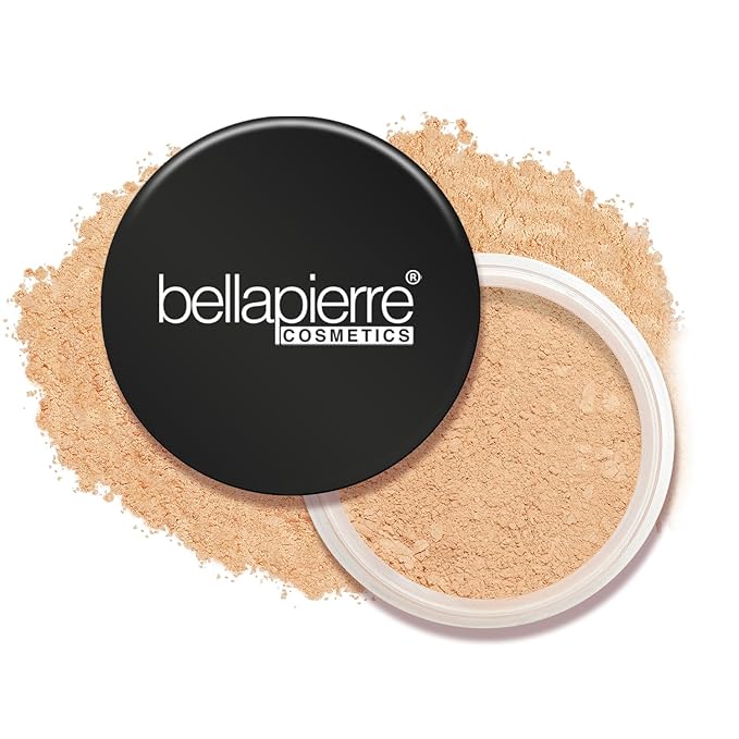 Bellapierre Mineral Foundation SPF 15 – Loose Powder Foundation, Full Coverage Mineral Makeup with Matte Finish – Vegan, Cruelty Free, Hypoallergenic, Oil & Talc Free – 0.32 oz - Latte