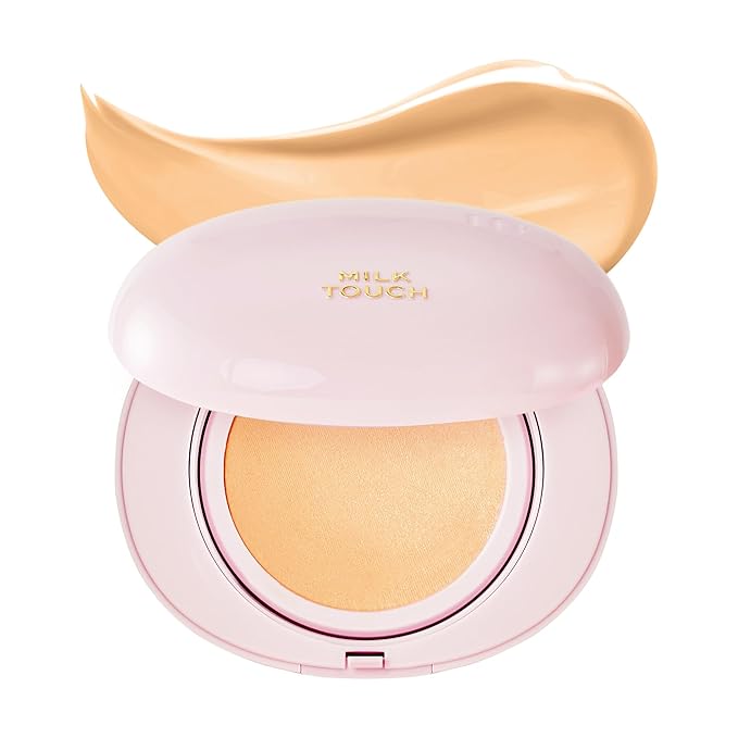 milktouch Cushion Foundation, 24H Flawless Skin, Radiant Shine, No Oxidation, Long-Lasting, Non-Creasing, 60% Hydrating Skincare Infused Korean Foundation, Valentines Gifts (24W Honey)