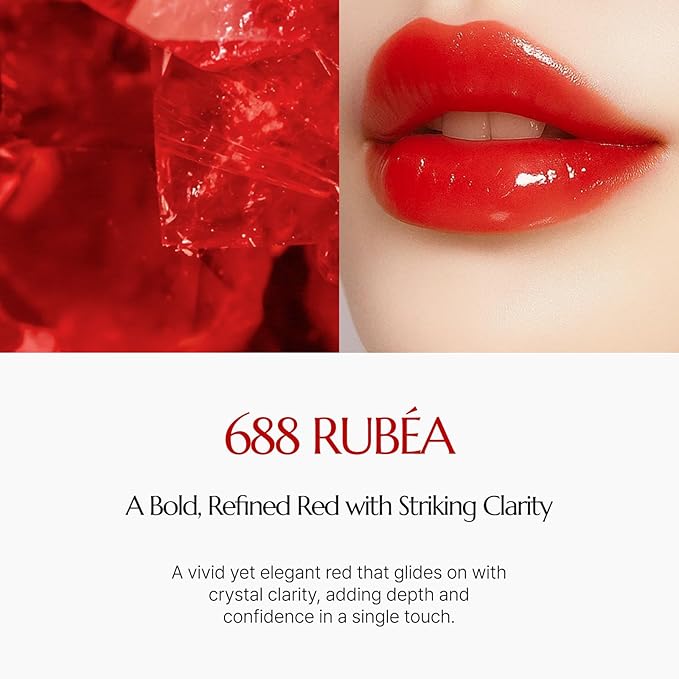 PARIS ROUGE de BIJOU Jewel Shine Lipstick – 274 ROSEA | Rosy Pink-Beige, Glossy Shine, Comfortable Hydration, Jewel Complex with Diamond • Ruby • Pearl Powders (688 RUBEA, 0.63 ounces)