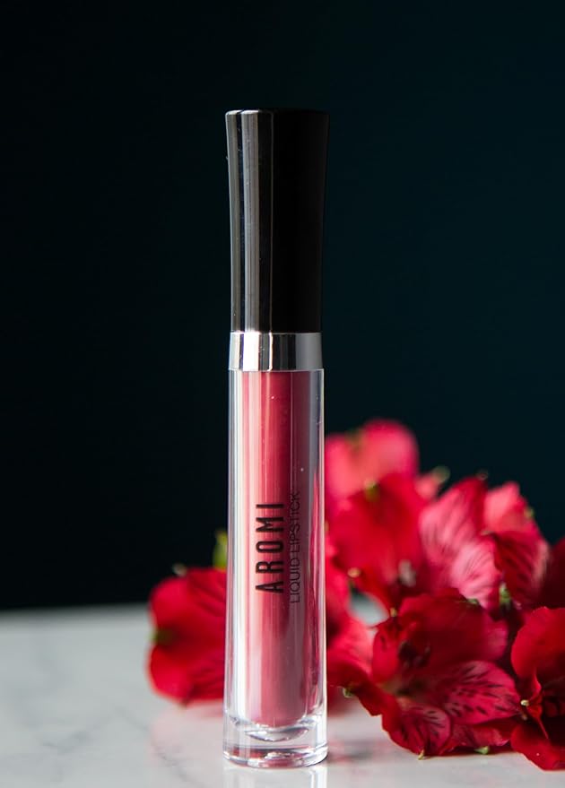 Aromi Brick Red Matte Liquid Lipstick | Warm, Earthy Burgundy Lip Color, Long-lasting and Kiss-Proof, Vegan, Cruelty-free, Waterproof, Handmade (Brick Red)