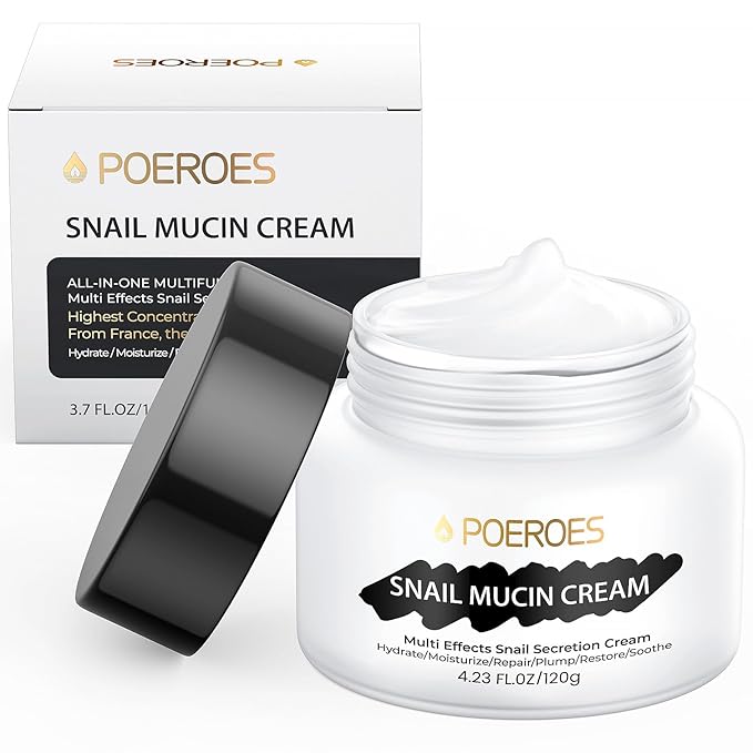 Snail Mucin Cream 99.3% Moisturizer Face Cream 4.23 Fl Oz Daily Face Moisturizer for Dry Skin Sensitive Skin Acne-prone Face Lotion