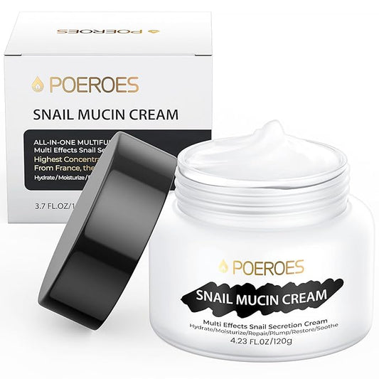 Snail Mucin Cream 99.3% Moisturizer Face Cream 4.23 Fl Oz Daily Face Moisturizer for Dry Skin Sensitive Skin Acne-prone Face Lotion