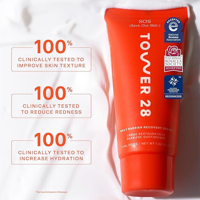 Tower 28 Beauty SOS Daily Skin Barrier Redness Recovery Moisturizer 1.86 oz / 52.73 g