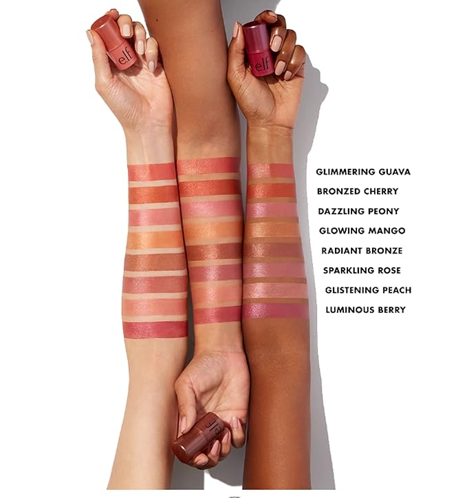 e.l.f. Monochromatic Multi Stick, Travel-Sized Luxuriously Creamy & Blendable Color For Eyes, Lips & Cheeks, Vegan & Cruelty-Free, Bronzed Cherry