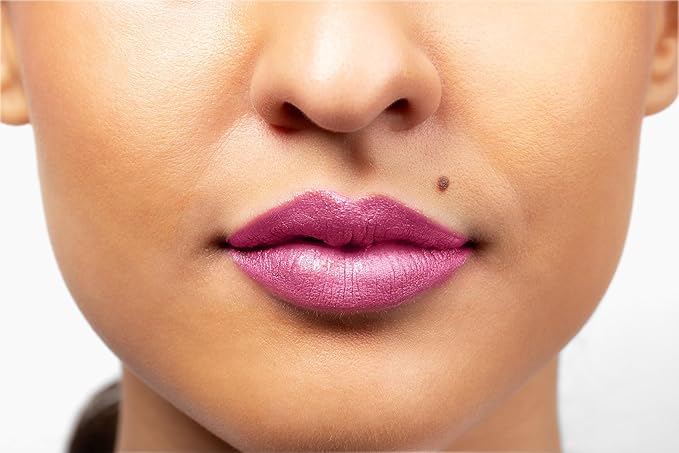 Aromi Light Pink Metallic Liquid Lipstick | Rosy Lip Color with Shimmery Finish, Vegan, Cruelty-free, Long-lasting, Waterproof, Handmade (Pink Sugar)