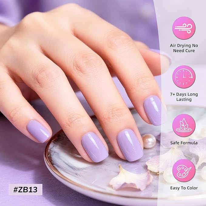 10ml Nail Polish Set 6 Colors Green Color Rose Red Light Pink Yellow All Seasons Neutral Color Quick Dry Nail Polish Set for Women Salon DIY Nail Art