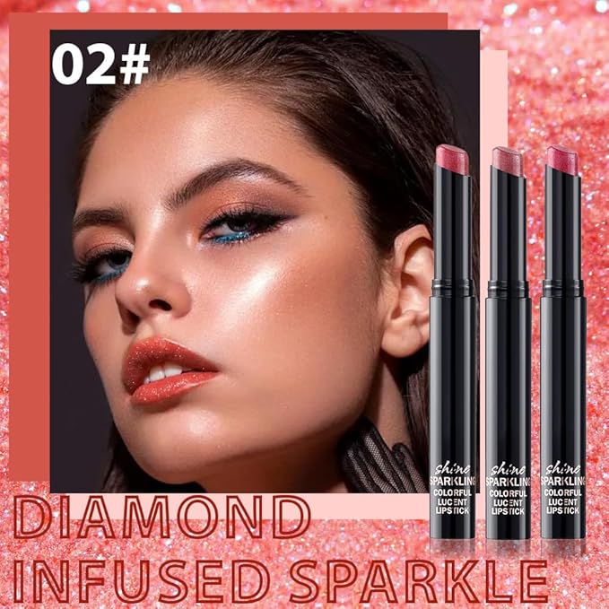 3Pcs Brown Mauve Rose Metallic Lipstick for Women,Lightweight Non-Drying Shimmer Frosted Lipstick,Glitter Lip Gloss Stain Long Lasting Waterproof Smudge Proof 24 Hour Full Coverage Lip Makeup,Vegan