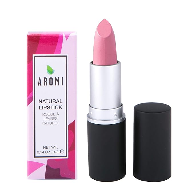 Aromi Natural Lipstick | Vegan, Cruelty-free Beauty, Handcrafted, Small Batch, Dye-free, Palm-free (Naked Pink)