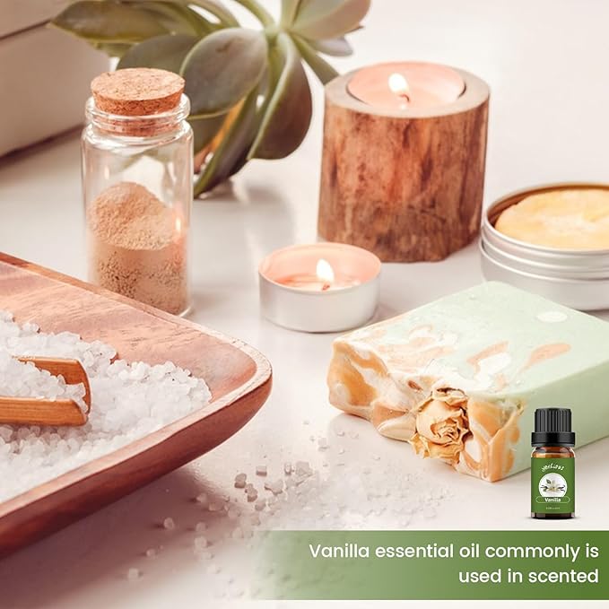 yethious Vanilla Essential Oil for Diffuser & Aromatherapy Perfume Oil Pure Natural Vanilla Essential Oil for Skin - 10ml