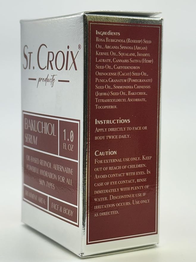 Bakuchiol Face & Body Serum – Vitamin C & E Infused, Odorless, Hydrating Anti-Aging Oil – Gentle Retinol Alternative for Radiant, Youthful Skin - 1 oz