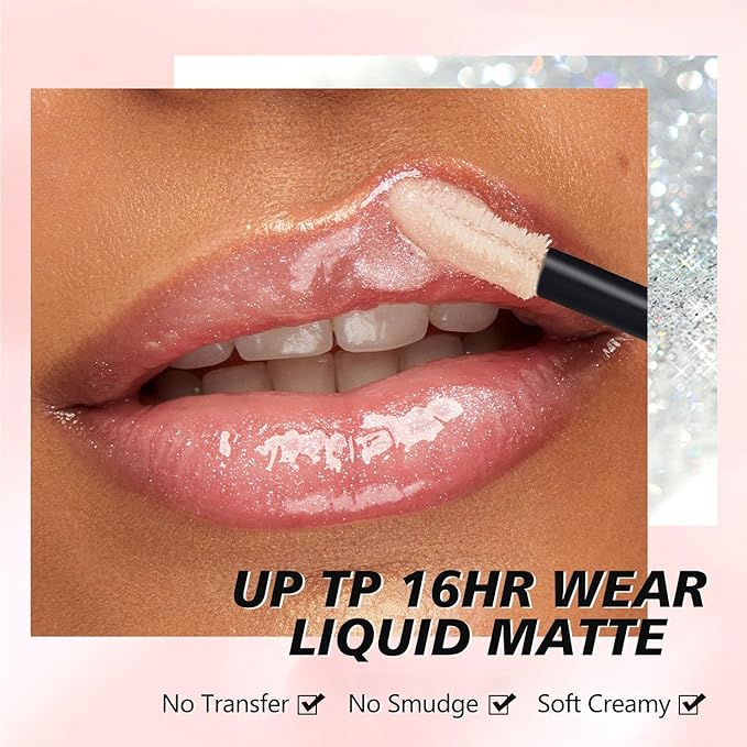 MAKI YIKA Clear Lip Gloss for Women Lip Plumper Gloss Tinted Glitter Lipgloss Moisturizing High Shine Plumping Lip Gloss, Pearl Gloss