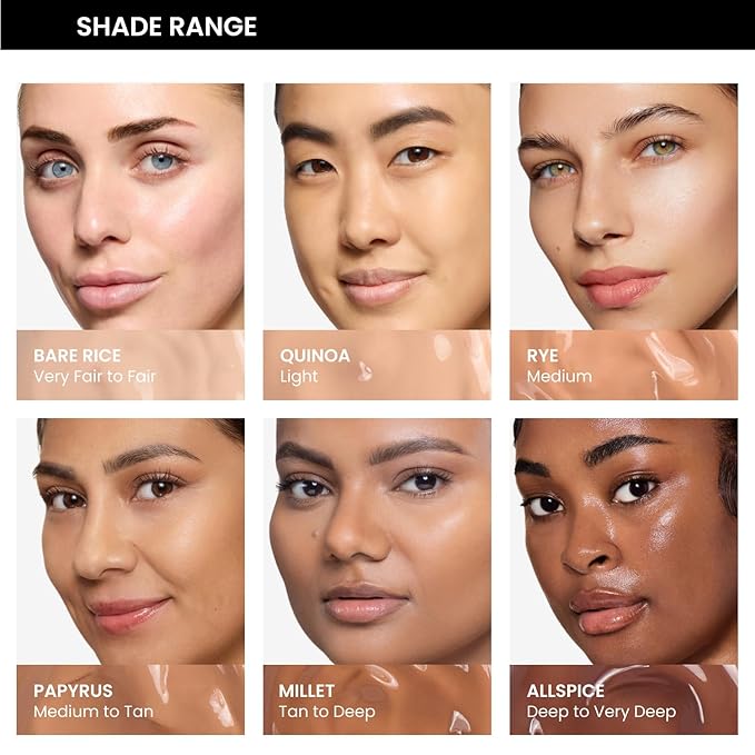 OFIR Sheer Skin Hydrating Tinted Moisturizer for Face | Lightweight Face Tint Makeup | Breathable Vegan Skincare Routine | Sheer Coverage Makeup Formula | Allspice – Deep to Very Deep 1 FL OZ