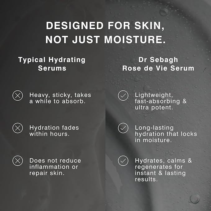Dr Sebagh Rose de Vie Serum - 1 fl oz | Nourishing Facial Formula for Dry or Sensitive Skin | Support Skin Vitality