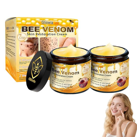 2PCS Bee Venom Skin Restoration Cream, 2025 Upgrade Bee Venom Skin Treatment Cream, Natural bee venom cream for Repair & Renewal, All in One Nourishing Serum for All Skin Types
