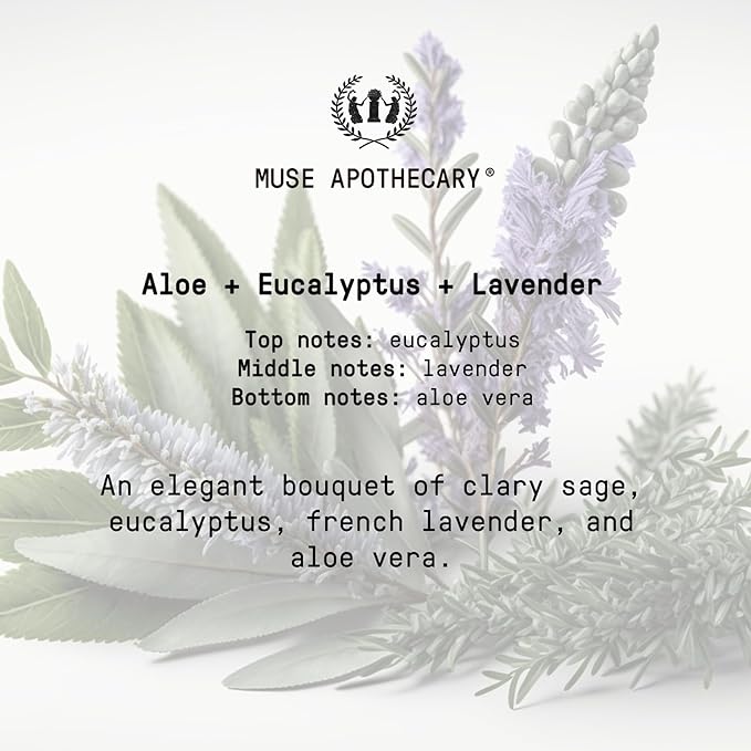 Muse Apothecary Room Ritual - Aromatic and Relaxing Room Mist, 4 oz, Infused with Natural Essential Oils - Aloe + Eucalyptus + Lavender
