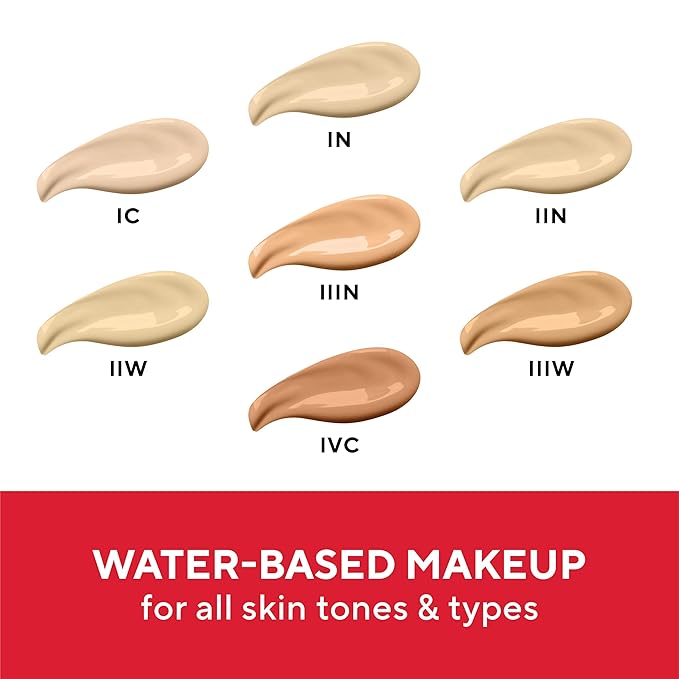 Mirabella Skin Tint Creme Liquid Foundation Makeup, Oil-Free Mineral Foundation for Medium Coverage - w/Hyaluronic Acid, Squalane, & Allantoin for All Skin Types - IIW Warm