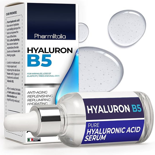 Hyaluronic Acid Serum for Face – 2.5% Hyaluronic Acid + 3% B5 - Acido Hialuronico B5 Serum for Women - Hydrating Formula for Fine Lines, Wrinkles & Anti Aging - 30ml
