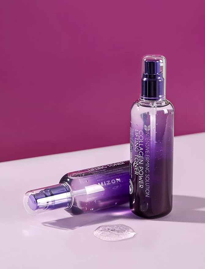 MIZON Collagen Power Lifting Toner Hydrolyzed Collagen with Adenosine Vitamin E Moisturizing Skin Booster for Dry Rough and Aging Skin (120ml 4.06 fl oz)