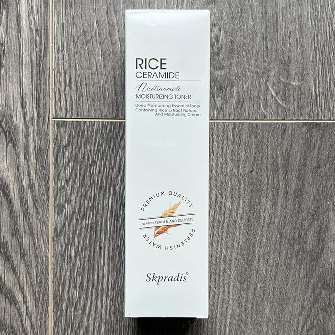 Rice Toner, Natural Rice Ingredient Toner, Contains Ceramide Extract, Reduces Dry Feeling, Dull, Combination Skin, Vegan, Fragrance-Free, Suitable for Many Skin Types 4.05 Fl Oz