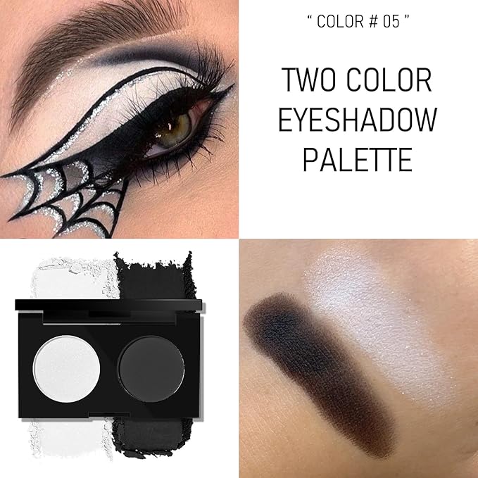 KYDA 2 Color Eyeshadow Palette, Taupe Brown and Matte Nude Eyeshadow Powder, Highly Pigment, Soft and Blendable Makeup for Daily Look -06