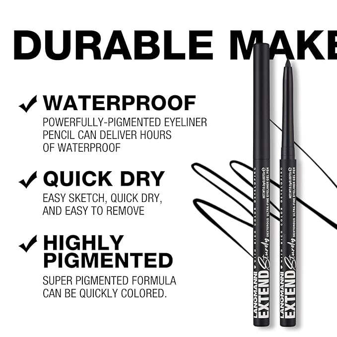 LANGMANNI 2Pcs Metal Colorful Eyeliner Pencil Set - Matte & Shimmer Eye Makeup,Smooth Use Long-Lasting & Waterproof Eyeliner Set(#07+11)