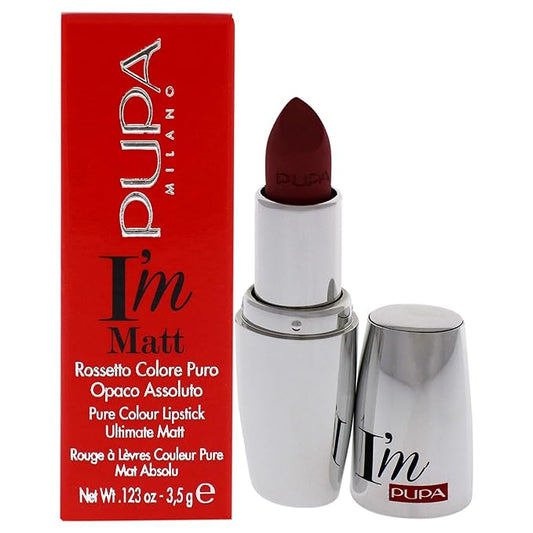 PUPA Milano I Am Matt Pure Colour Lipstick - Dresses Lips In Full, Deep Color - Matte, Velvety And Extremely Sensory Feel - Glides On Without Weighing Lips Down - 012 Angel Rose - 0.123 OZ