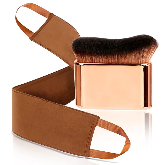 Yoseng 2-in-1 Self Tanner Brush Kit - For a Flawless & Easy Self-Tanning Experience, Rose gold kit