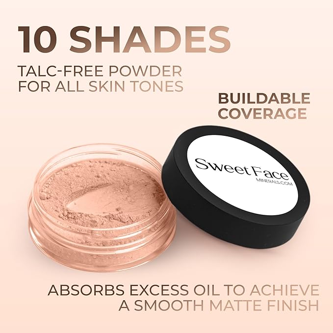 LIGHT TAN FOUNDATION (30g Full Size Sifter Jar) Matte Mineral Makeup Loose Powder Foundation – Full Coverage, Natural Finish, Noncomedogenic, SPF 30