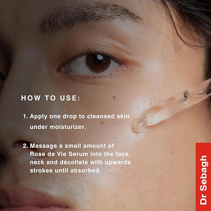 Dr Sebagh Rose de Vie Serum - 0.17 fl oz | Award-Winning Nourishing Anti-Aging Formula | Use with Dry, Mature, or Sensitive Skin | Designed to Soothe Redness & Irritation | Regenerating & Invigorating