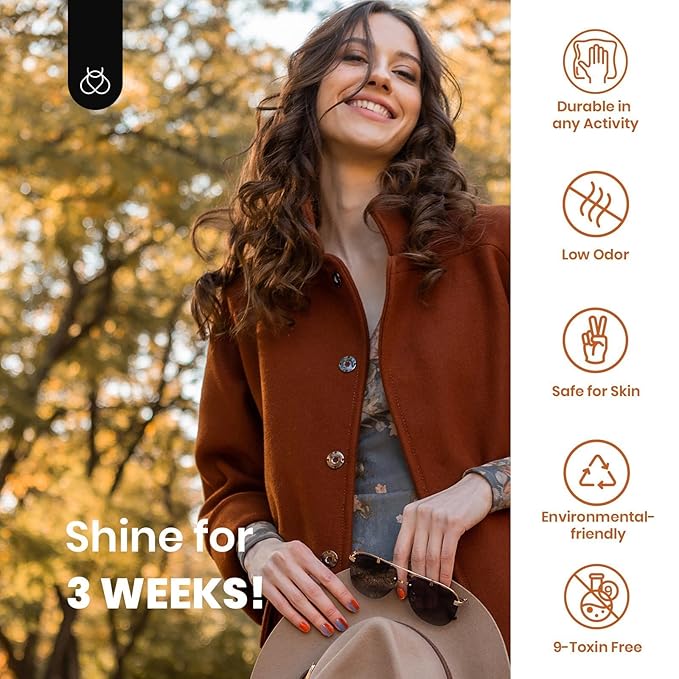 Beetles Fall Gel Polish - Fall Glimmer 6 Colors Jelly Polish Set, Tortoise Brown Orange Blue Green Jelly Colors Nail, Soak Off LED UV Curing Manicure Kit Gift for Women