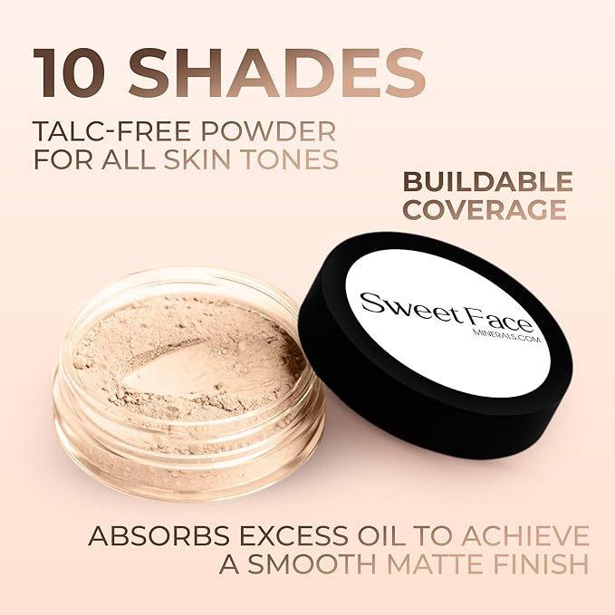 Fair Shade 1 Foundation (20g Full Size Sifter Jar) Matte Mineral Makeup Loose Powder Foundation – Full Coverage, Natural Finish, Noncomedogenic, SPF 30
