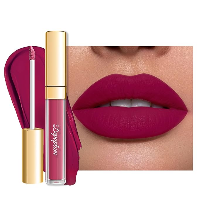 Magenta Lipstick Matte for Women Color Stay Long Lasting Lipstick Smudgeproof Liquid Lipsticks Cruelty Free Lip Color, DM07 Magenta Love