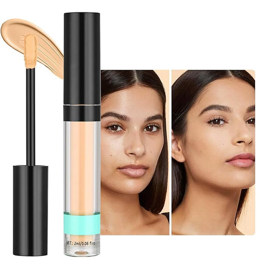 Full Coverage Liquid Concealer, Foundation Makeup for Older Women, Cover Blemishes & Under-Eye Circles, Spots, Matte Finish, Hydrating Primer for Correct, 0.06 floz, Vegan & Cruelty-Free 07#Tan Begie