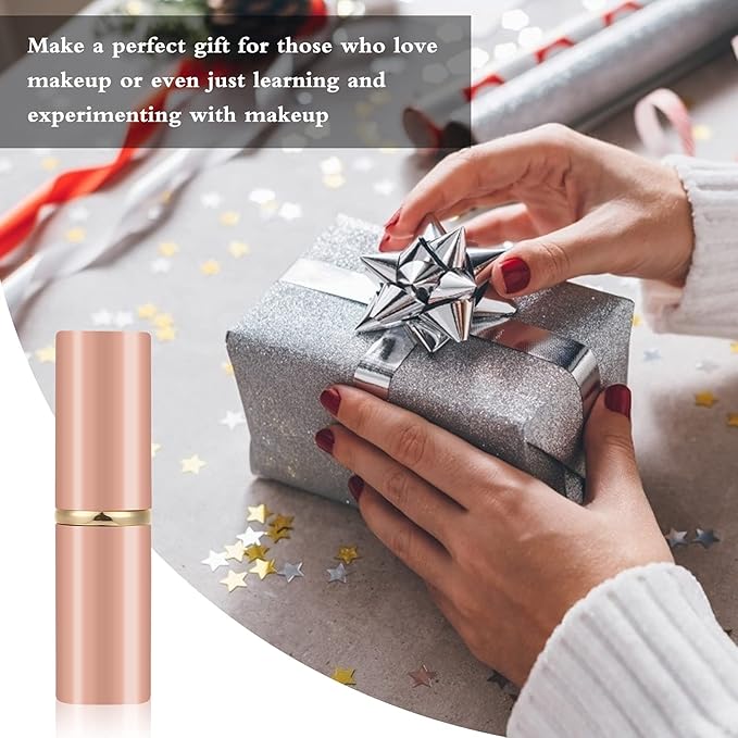 Falliny Retractable Kabuki Makeup Brush, Travel Face Blush Brush, Portable Powder Foundation Sunscreen Brush with Cover for Blush, Bronzer, Buffing, Flawless Powder Cosmetics